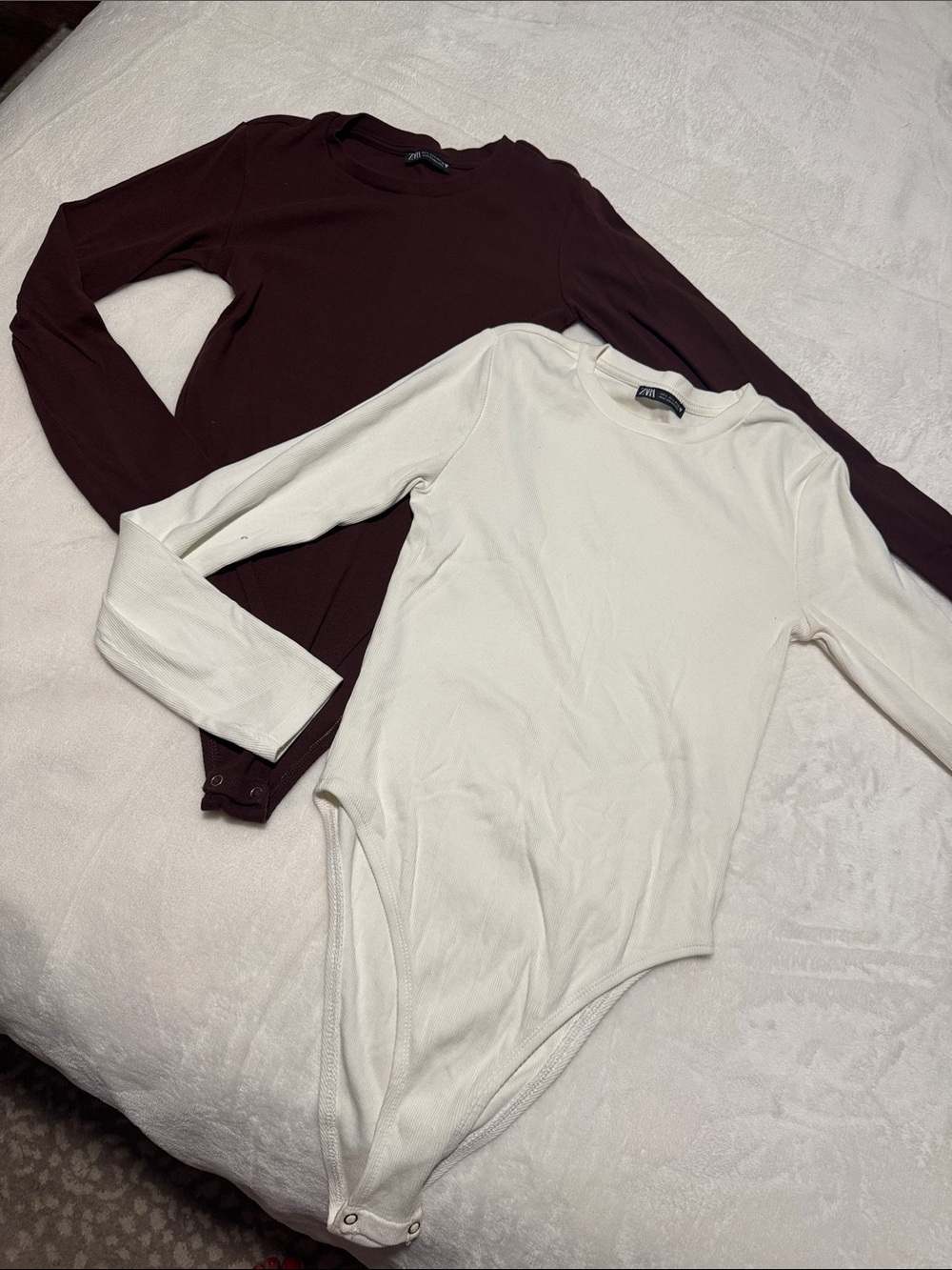Zara Long Sleeve Ribbed Bodysuit Bundle
